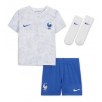 Camiseta Francia Adrien Rabiot #14 Visitante Equipación para niños Mundial 2022 manga corta (+ pantalones cortos)
